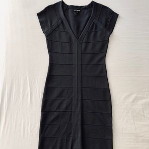 Slate grey banded express dress